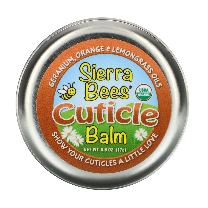 Sierra Bees, Cuticle Care Balm, Geranium, Orange & Lemongrass, 0.6 oz (17 g) iHerb