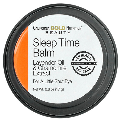 Product Image for California Gold Nutrition, Beauty, Sleep Time Balm, Lavender & Chamomile, 0.6 oz (17 g)
