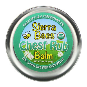 Отзывы о Сиерра Бис, Chest Rub Balm, Eucalyptus & Peppermint, 0.6 oz (17 g)