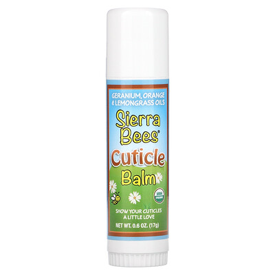 

Sierra Bees, Cuticle Care Balm Stick, Geranium, Orange & Lemongrass, 0.6 oz (17 g)