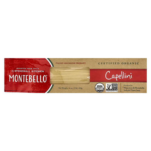 Montebello Organic Capellini, 16 oz (454 g)