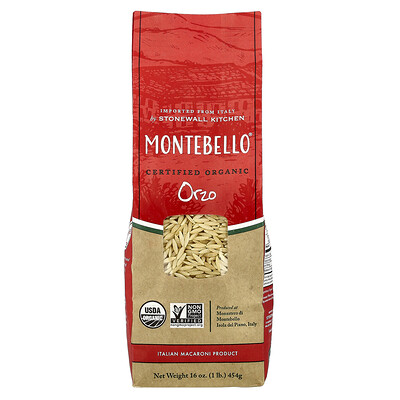 Montebello, Organic Orzo, 16 oz (454 g)