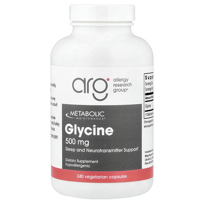 Metabolic Maintenance, Glicina, 500 mg, 240 cápsulas
