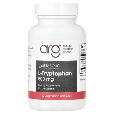 Metabolic Maintenance, L-triptófano, 500 mg, 60 cápsulas