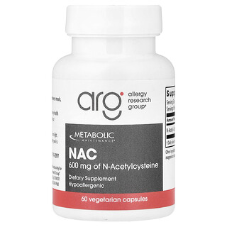 Metabolic Maintenance, NAC，600 毫克，60 粒素食膠囊