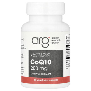 Metabolic Maintenance, коэнзимQ10, 200 мг, 60 вегетарианских капсул