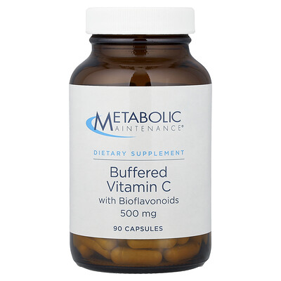 Metabolic Maintenance, Buffered Vitamin C with Bioflavonoids, 500 mg, 90 Capsules