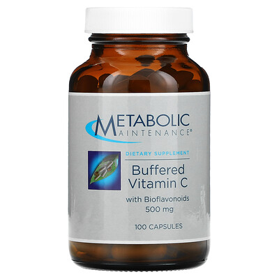 Metabolic Maintenance Buffered Vitamin C with Bioflavonoids, 500 mg, 100 Capsules