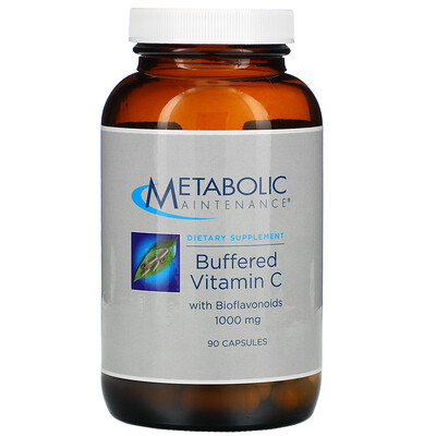 Metabolic Maintenance Буферизованный витамин C с биофлавоноидами, 1000 мг, 90 капсул