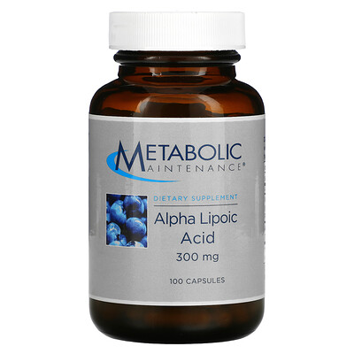Metabolic Maintenance Альфа-липоевая кислота, 300 мг, 100 растительных капсул