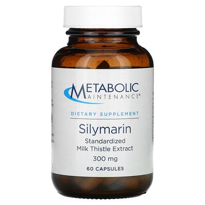 

Metabolic Maintenance Силимарин стандартизированный экстракт расторопши 300 мг 60 капсул