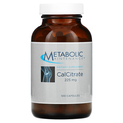 Metabolic Maintenance CalCitrate, 225 mg, 100 Capsules
