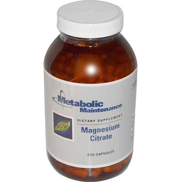 Metabolic Maintenance, Magnesium Citrate, 250 Capsules