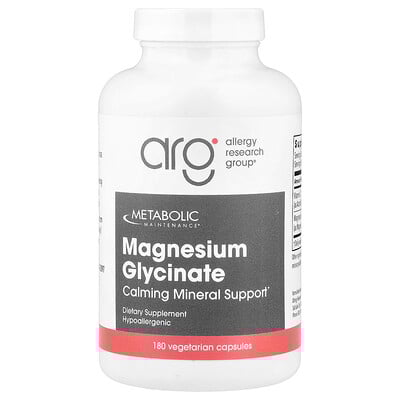 Product Image for Metabolic Maintenance, Magnesium Glycinate, 180 Vegetarian Capsules