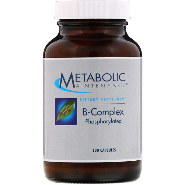 Metabolic Maintenance, B-컴플렉스, 인 첨가, 100 캡슐