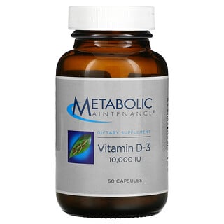 Metabolic Maintenance, Vitamin D-3, 250 mcg (10,000 IU), 60 Capsules