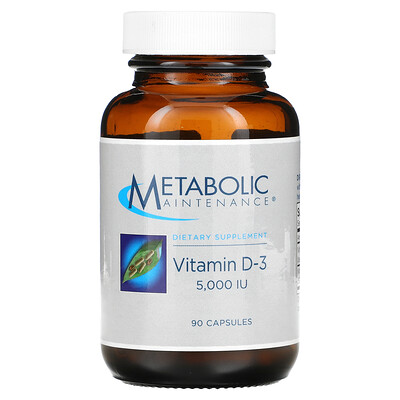 

Metabolic Maintenance Vitamin D-3 5 000 IU 90 Capsules