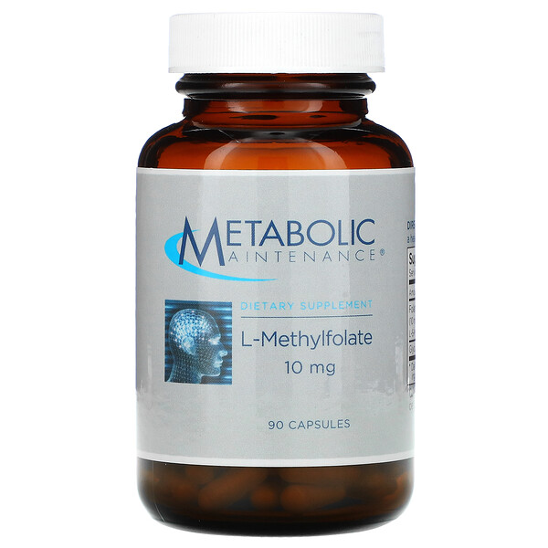 L-metilfolato, 10 mg., 90 cápsulas