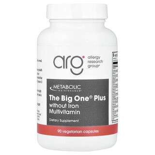 Metabolic Maintenance, The Big One® Plus，无铁多维生素，90 粒素食胶囊