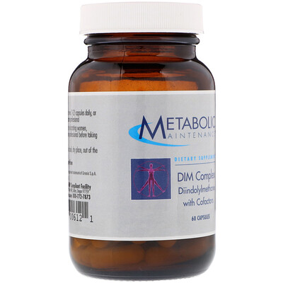 Metabolic Maintenance DIM Complex, дииндолилметан с кофакторами, 60 капсул
