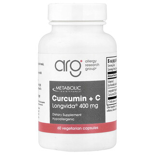 Metabolic Maintenance, Curcumin + C, 60 capsules végétariennes