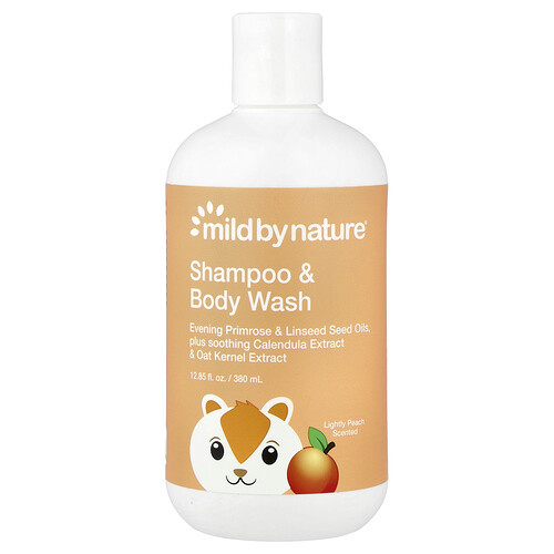 Mild By Nature, Shampoo & Duschgel, Pfirsich, 380 ml (12,85 fl oz)