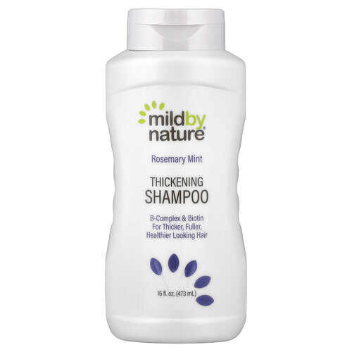 Mild By Nature Thickening Shampoo, B-Complex & Biotin, Rosemary Mint, 16 fl oz (473 ml)