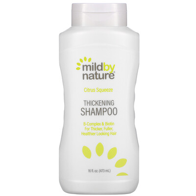 Mild By Nature Madre Labs, шампунь с комплексом витаминов В и биотином для густоты волос, без сульфатов, цитрусовые, 473 мл (16 жидк. унций)