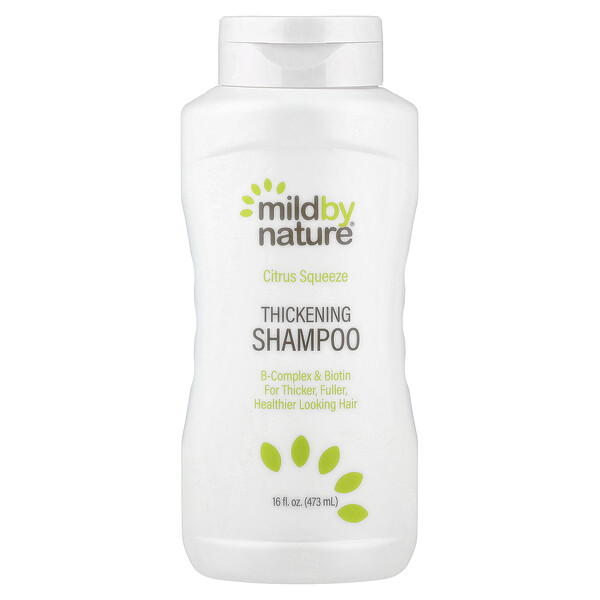 Mild By Nature Thickening Shampoo, B-Complex + Biotin, Citrus Squeeze, 16 fl oz (473 ml)