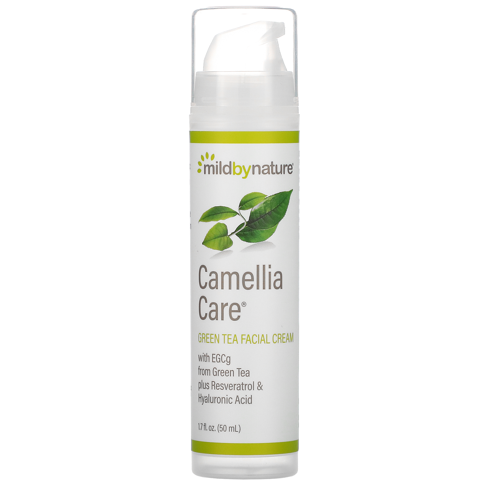 iHerb 3.8 婦女節網購 優惠 Mild By Nature, 茶花護理,EGCG綠茶 護膚 霜,1.7液體盎司(50 毫升)