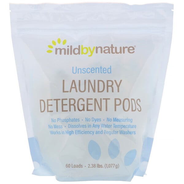 Laundry Detergent Pods, Unscented, 60 Loads, 2.38 lbs (1,077 g)