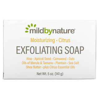 Mild By Nature, Exfoliating Bar Soap, with Marula & Tamanu Oils plus Shea Butter, Citrus, 5 oz (141 g)