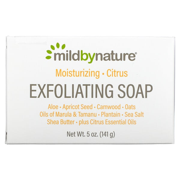 Exfoliating Bar Soap, with Marula & Tamanu Oils plus Shea Butter, Citrus, 5 oz (141 g)