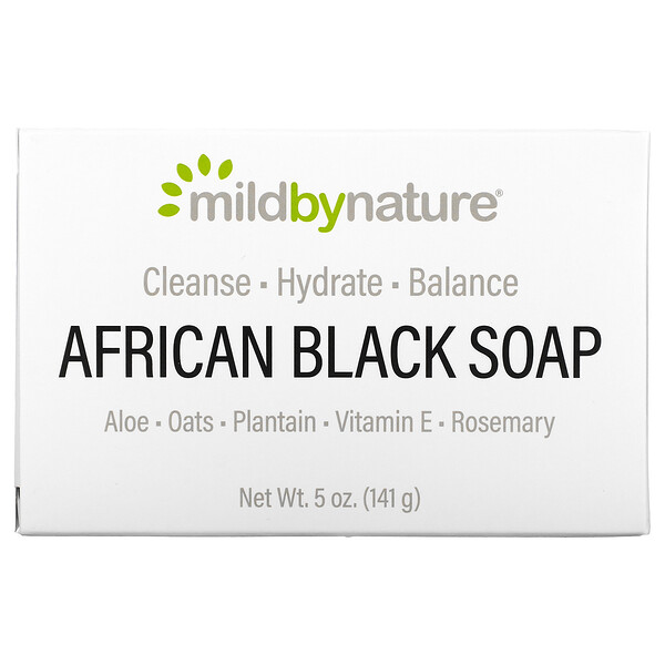 Mild By Nature, アフリカンブラック、石けん、オート麦およびプランテン入り、141g（5オンス）