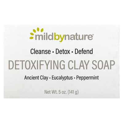

Mild By Nature, Detoxifying Clay, Bar Soap, Eucalyptus & Peppermint, with Ancient Clay, 5 oz (141 g)