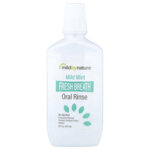 Mild By Nature, Fresh Breath Oral Rinse, No Alcohol, Mild Mint, 16 fl oz (473 ml)