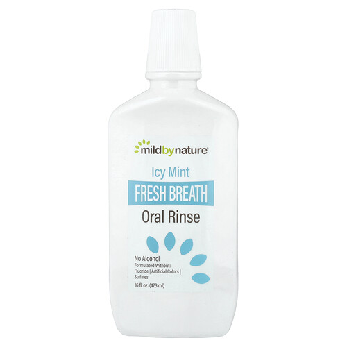 Mild By Nature, Fresh Breath Oral Rinse, Mundspülung ohne Alkohol, Icy Mint, 473 ml (16 fl. oz.)