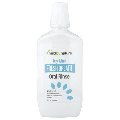 Mild By Nature, Fresh Breath enjuague bucal, Sin alcohol, Menta refrescante, 473 ml (16 oz. líq.)
