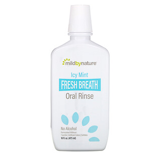 Mild By Nature, Fresh Breath Oral Rinse, No Alcohol, Icy Mint, 16 fl oz (473 ml)
