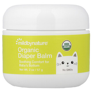 Mild By Nature, Bálsamo orgánico para la dermatitis del pañal, 57 g (2 oz)