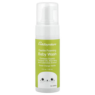 Mild By Nature, Foaming Castile Baby Wash, Sweet Orange Vanilla, 5 fl oz (148 ml)