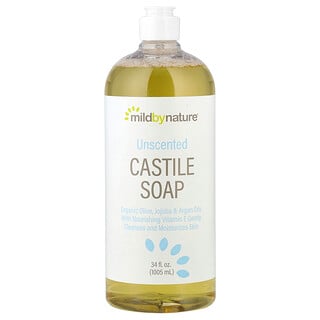 Mild By Nature, Castile Soap, Unscented , 34 fl oz (1,005 ml)