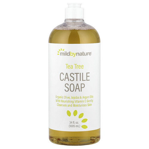 Mild By Nature Tea Tree Castile Soap, 34 fl oz (1,005 ml)