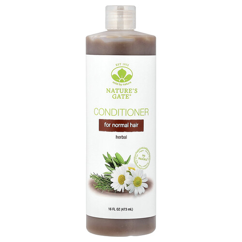 Mild By Nature (Nature's Gate), Herbal Conditioner for Normal Hair, 16 fl oz (473 ml)