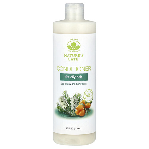Mild By Nature, (Nature's Gate), Tea Tree & Sea Buckthorn Conditioner for Oily Hair, Conditioner mit Teebaum und Sanddorn für fettiges Haar, 473 ml (16 fl. oz.)