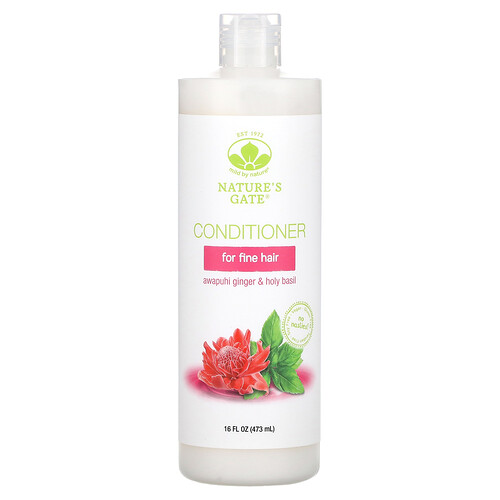 Mild By Nature, (Nature‘s Gate), Awapuhi Ginger & Holy Basil Conditioner for Fine Hair, Conditioner mit Awapuhi-Ingwer und Heiligem Basilikum für feines Haar, 473 ml (16 fl. oz.)