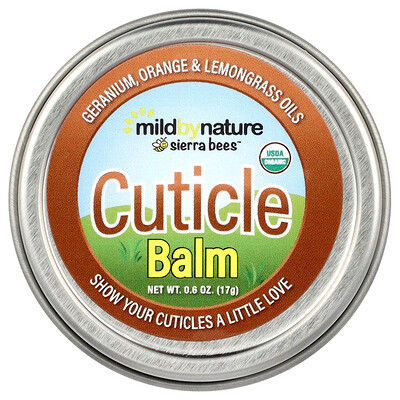 Mild By Nature, Sierra Bees™, Cuticle Care Balm, Geranium, Orange & Lemongrass, 0.6 oz (17 g)