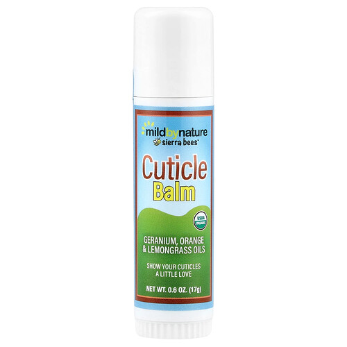 Mild By Nature Sierra Bees™, Cuticle Care Balm Stick, Geranium, Orange & Lemongrass, 0.6 oz (17 g)