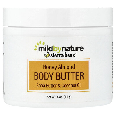 Product Image for Mild By Nature, Sierra Bees , Honey Almond Body Butter, 4 oz (114 g)