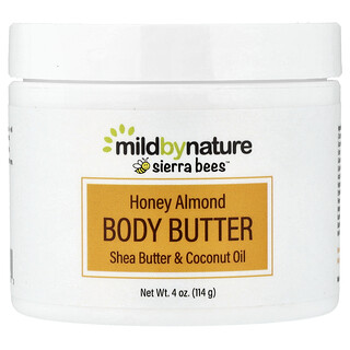 Mild By Nature, Sierra Bees™, Manteca corporal de miel y almendras, 114 g (4 oz)